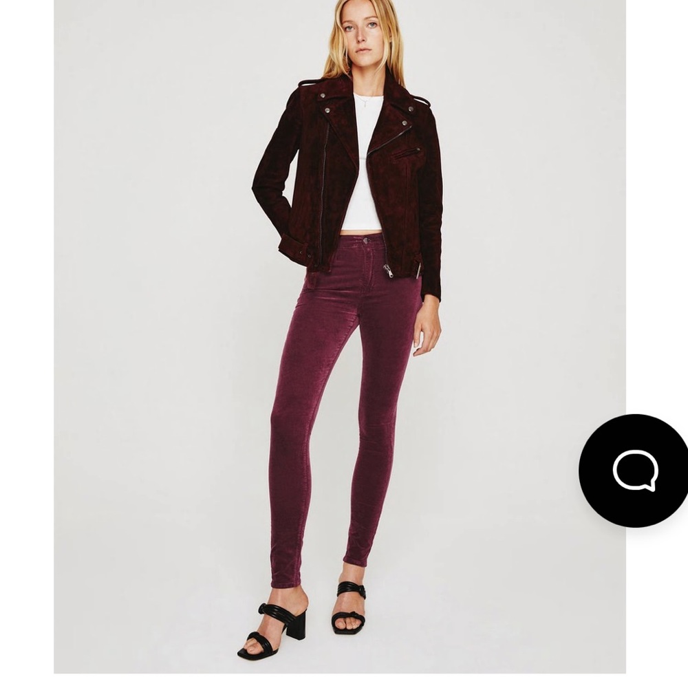 Farrah skinny jeans red velvet AG
